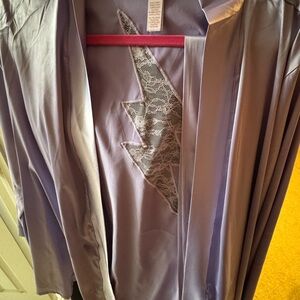 Savage x fenty Women's Purple Satin robe